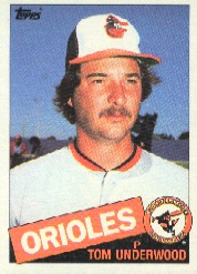 1985 Topps Baseball Cards      289     Tom Underwood
